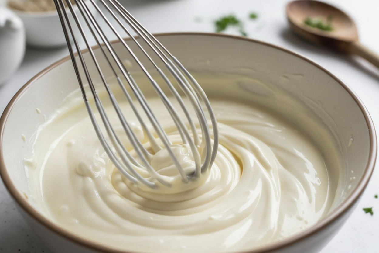 Healthy Sriracha Mayo with Greek Yogurt preparation step 1