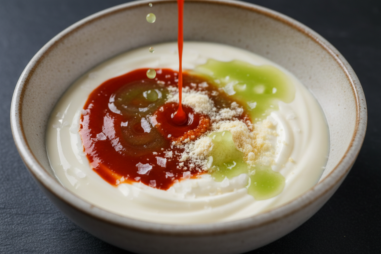 Healthy Sriracha Mayo with Greek Yogurt preparation step 2