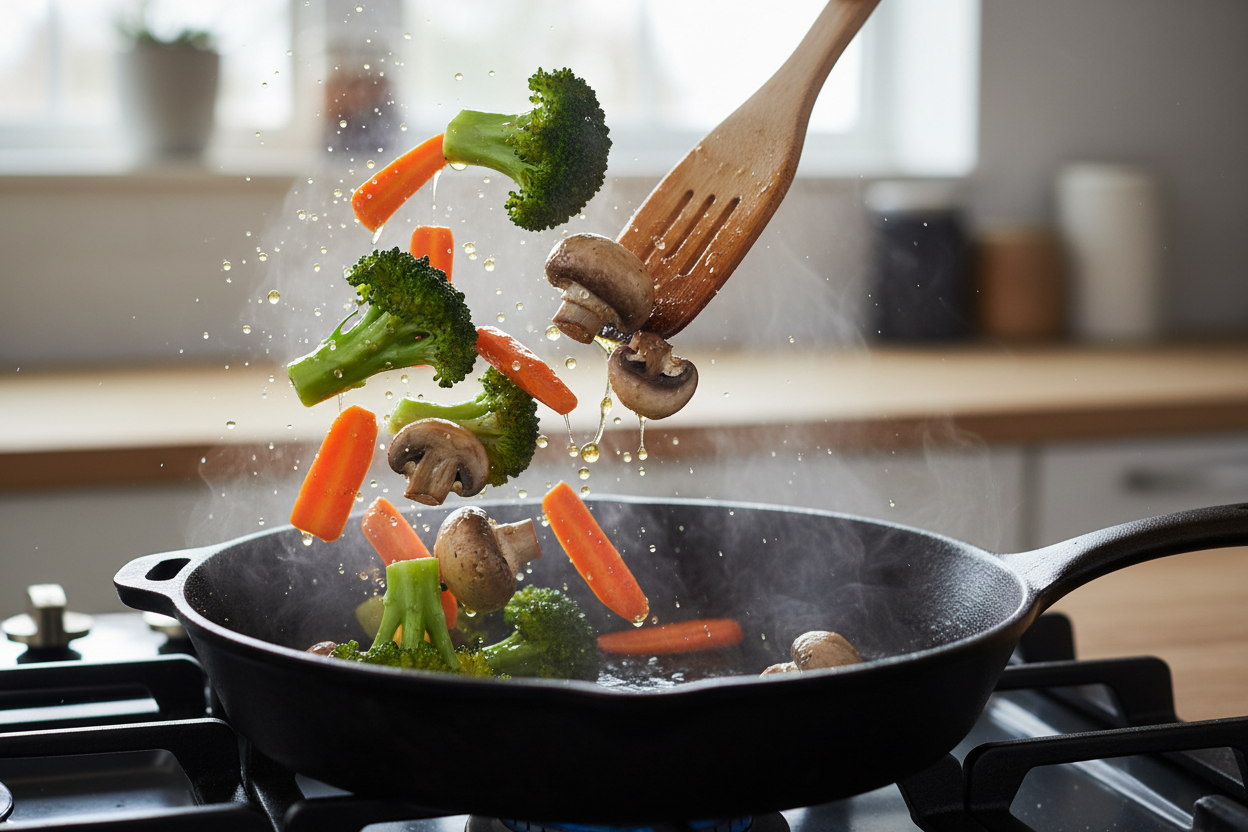 Hibachi Chicken & Vegetables preparation step 2