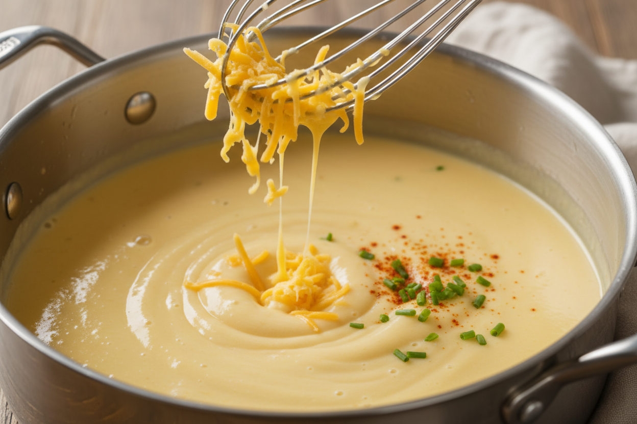 High Protein Broccoli Cheddar Soup preparation step 2