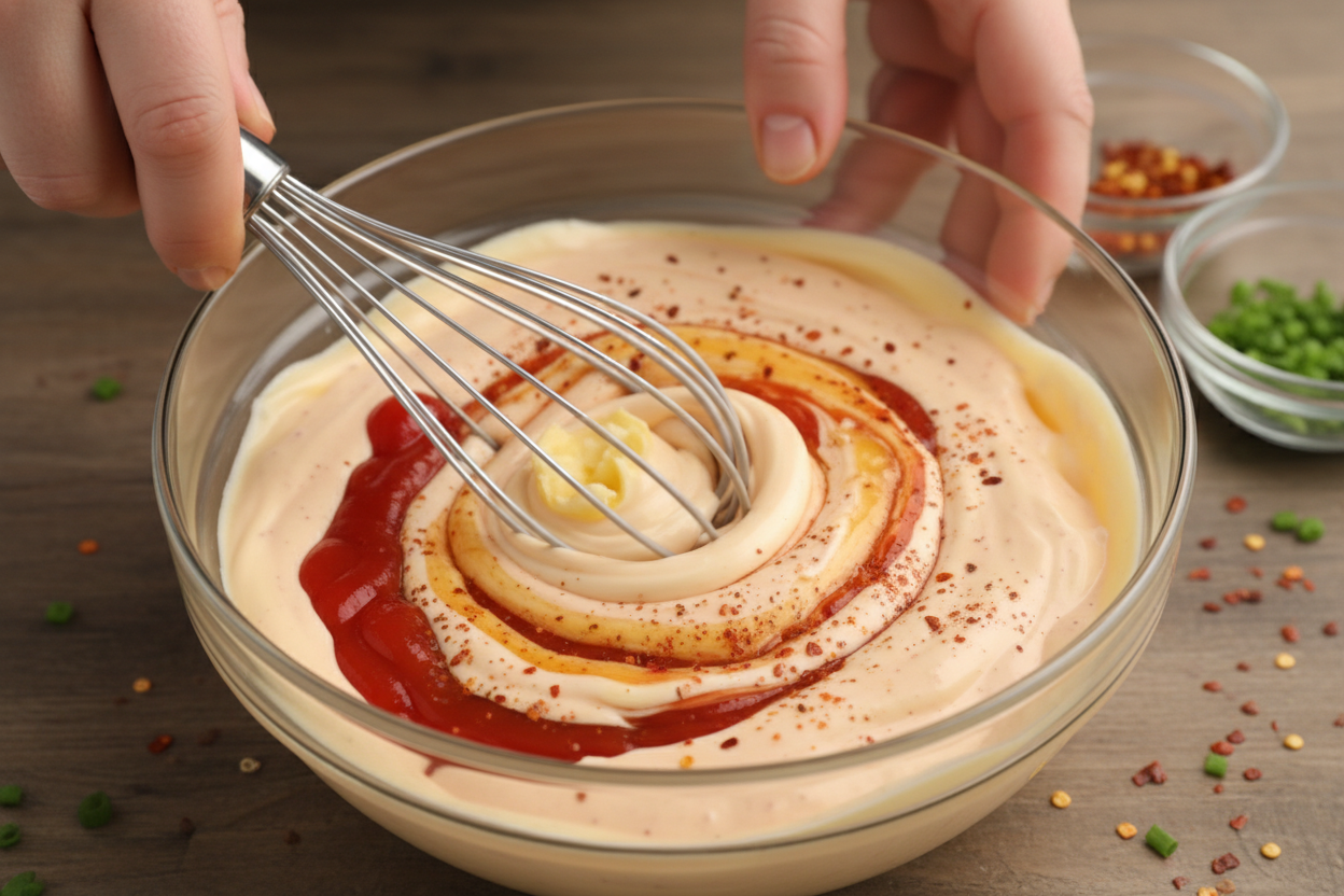 Homemade Yum Yum Sauce preparation step 1