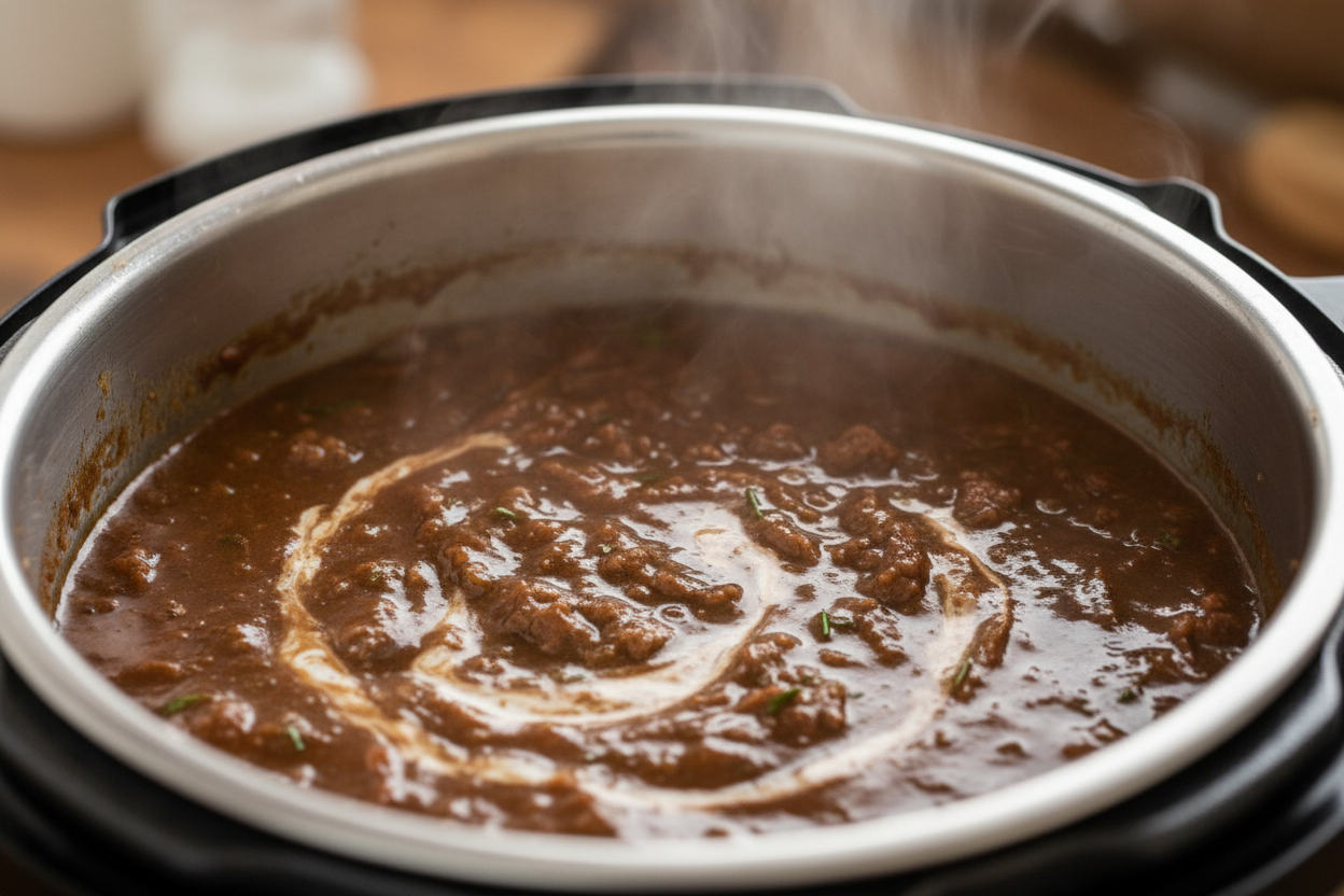 Instant Pot Beef Tips & Gravy preparation step 2