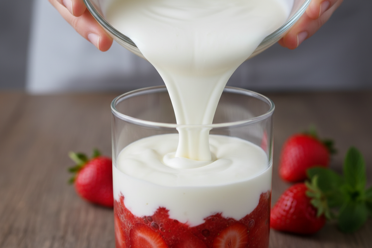Kid-Friendly Red, White & Blue 4th of July Drink preparation step 1