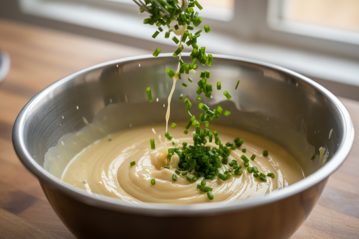 Korean Chive Pancake (Buchujeon) preparation step 1