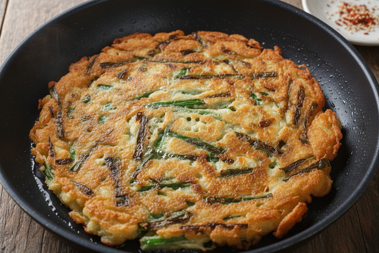 Korean Chive Pancake (Buchujeon) preparation step 2