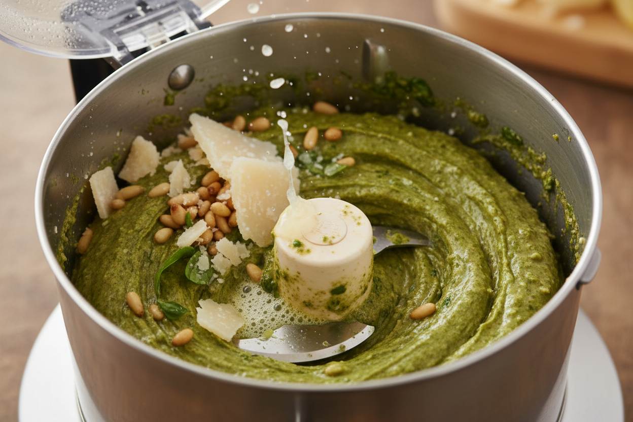Lightened Up Creamy Avocado Basil Pesto preparation step 2
