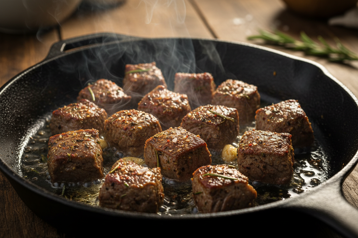 Loaded Baked Potato with Steak Bites preparation step 1