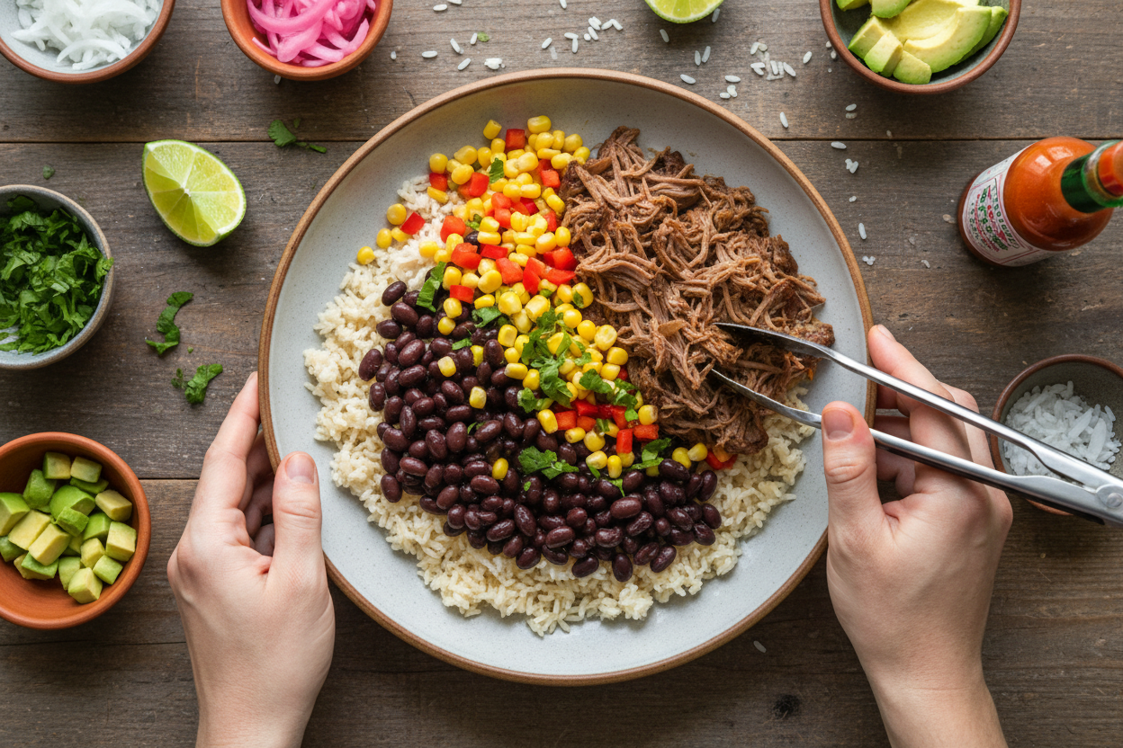 Loaded Beef Rice Bowl preparation step 2
