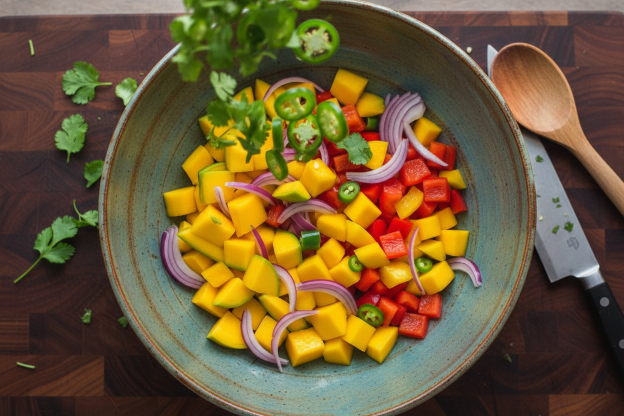 Mango Salsa Recipe With Lime And Cilantro preparation step 2
