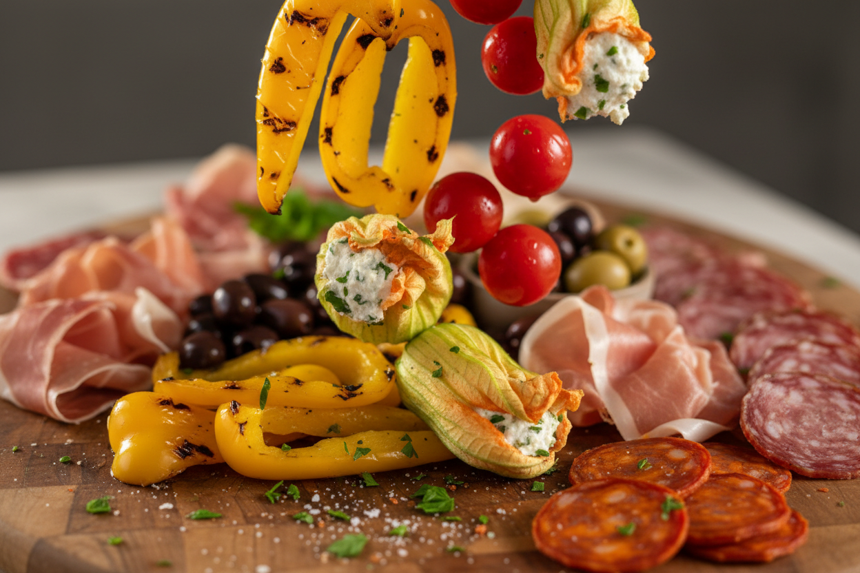 Mediterranean Antipasto Platter preparation step 2