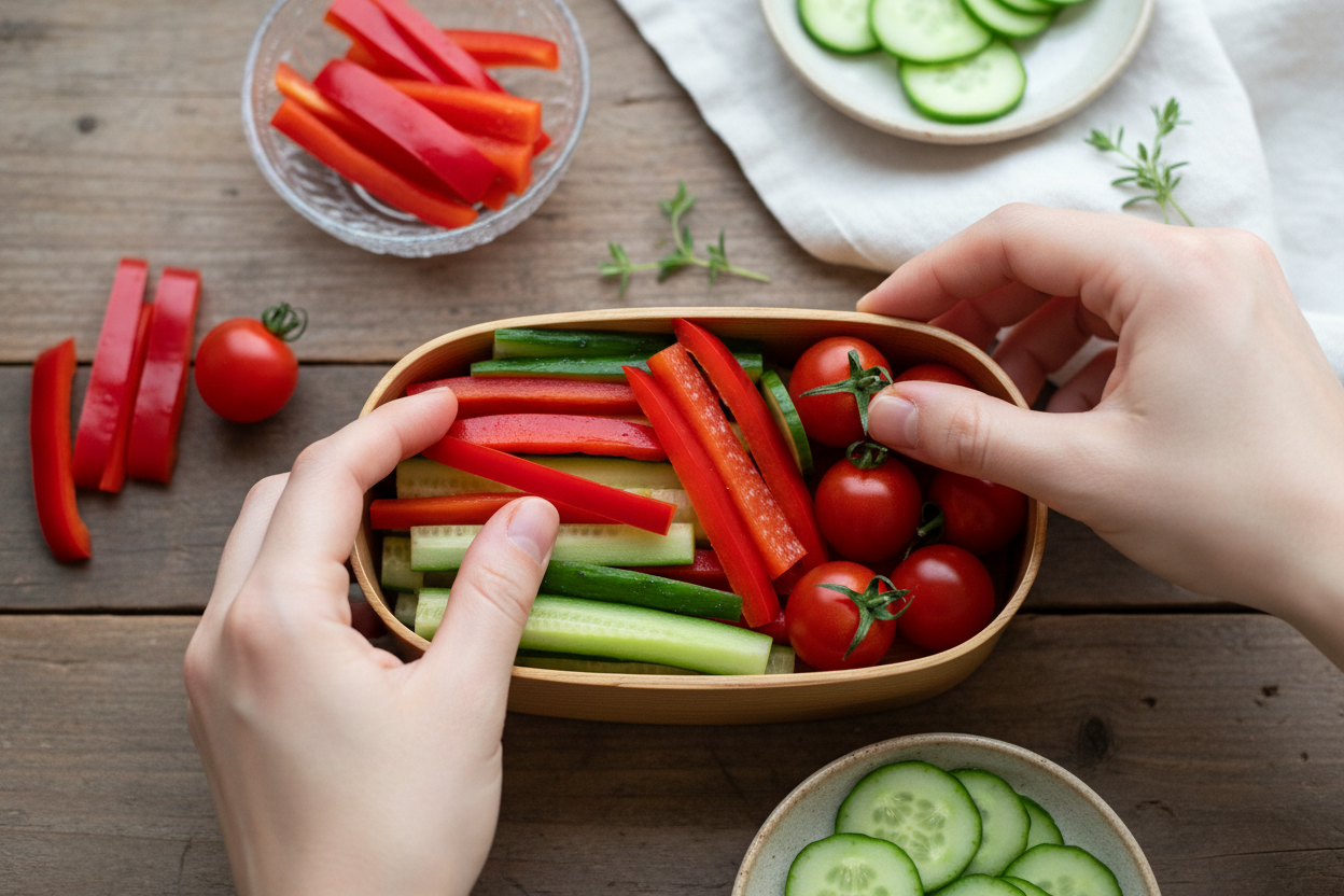 Mediterranean-Inspired Snack Box preparation step 1