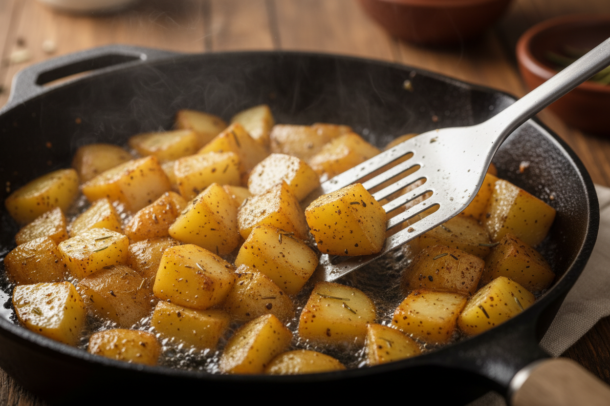 Mexican Ground Beef And Potato Skillet preparation step 1