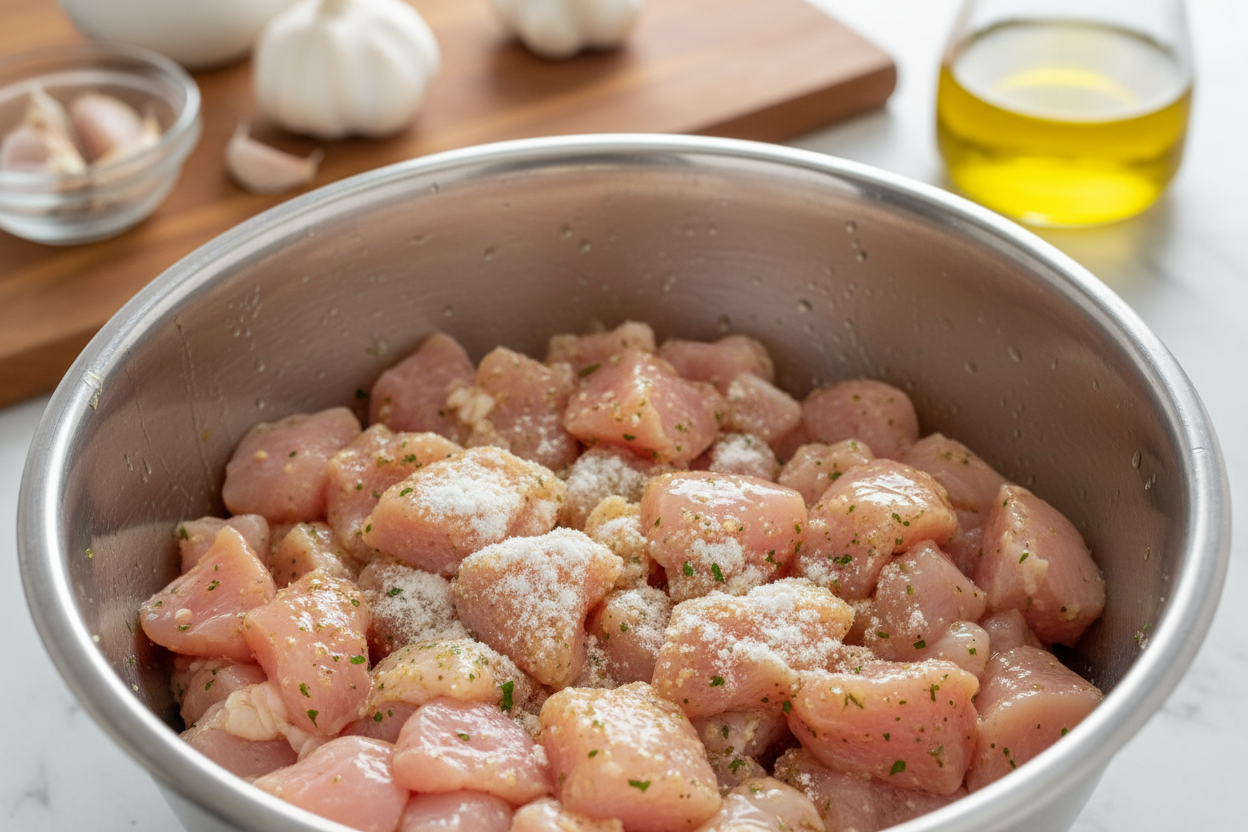 One-Pan Honey BBQ Chicken Rice preparation step 1