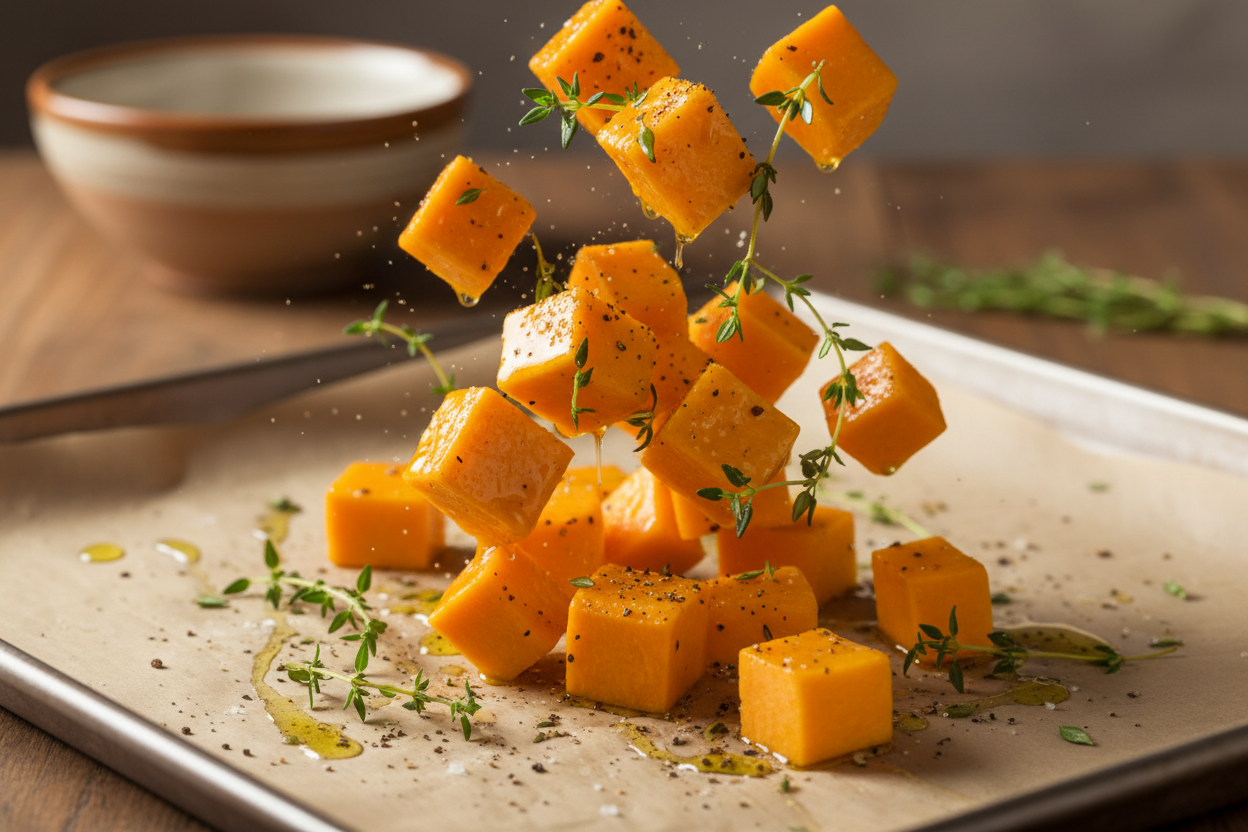 Oven Baked Butternut Squash preparation step 1