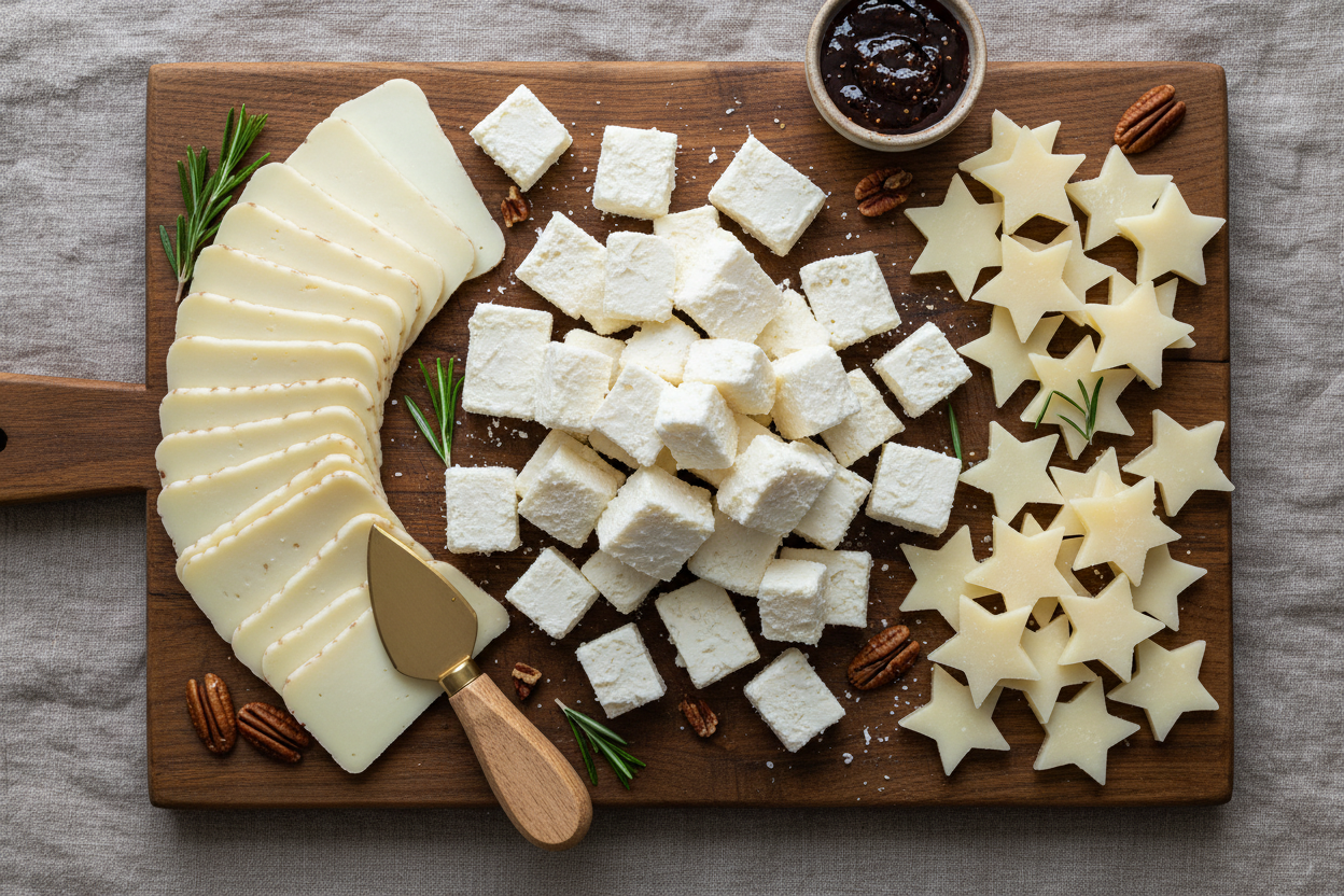 Patriotic Grazing Board with Beef and Cheeses preparation step 2