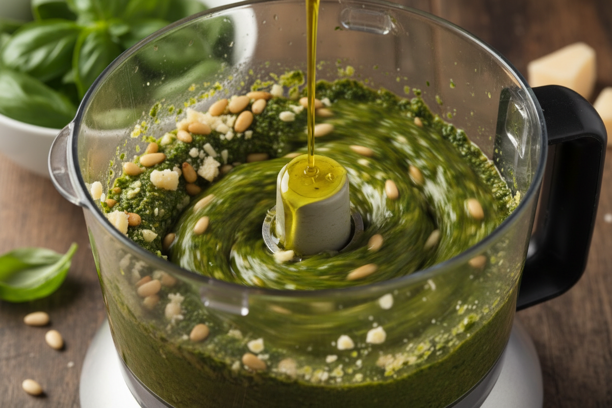Pesto Pasta preparation step 2