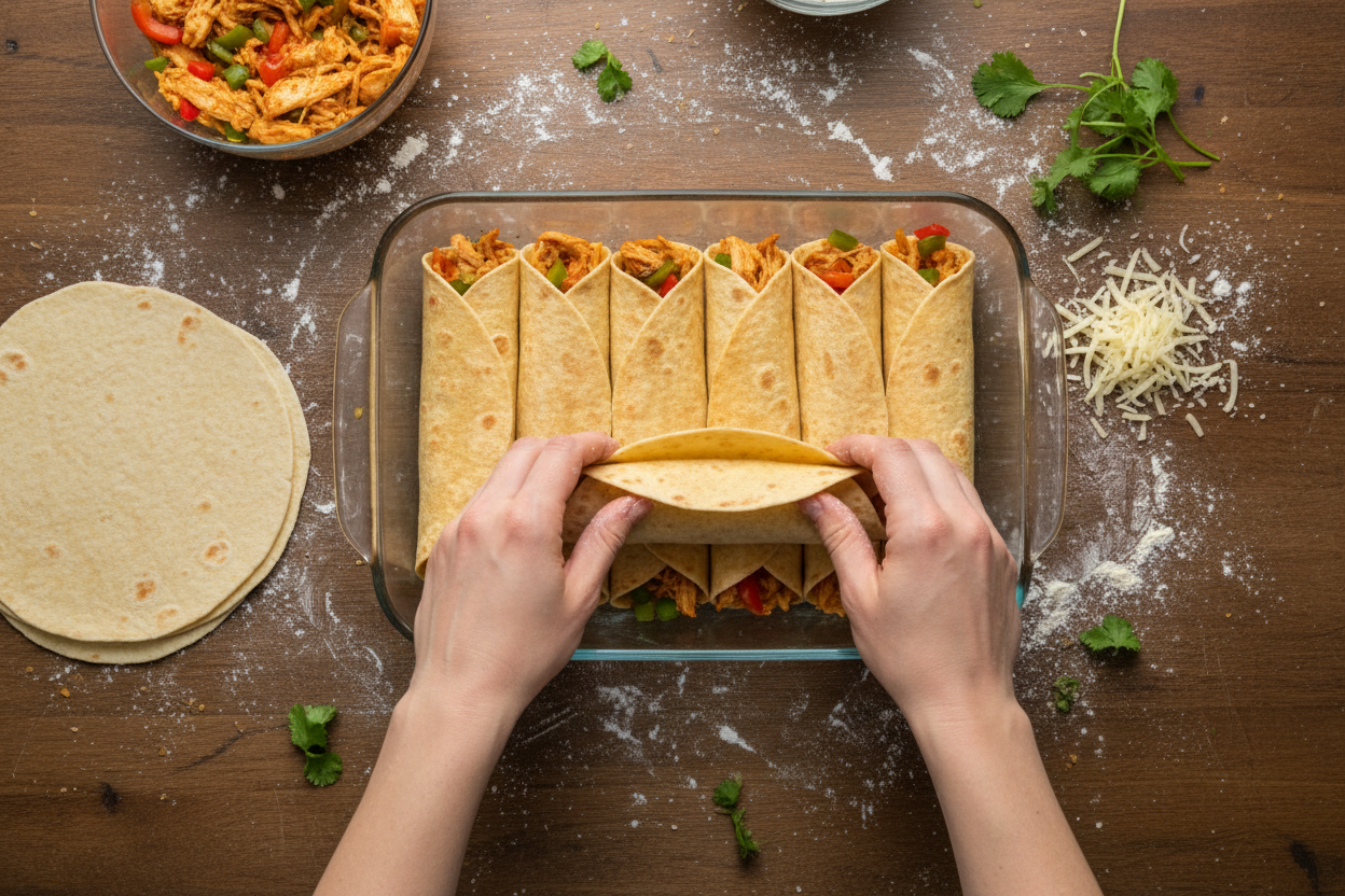 Queso Chicken Enchiladas for Fast Weeknight Meals preparation step 2