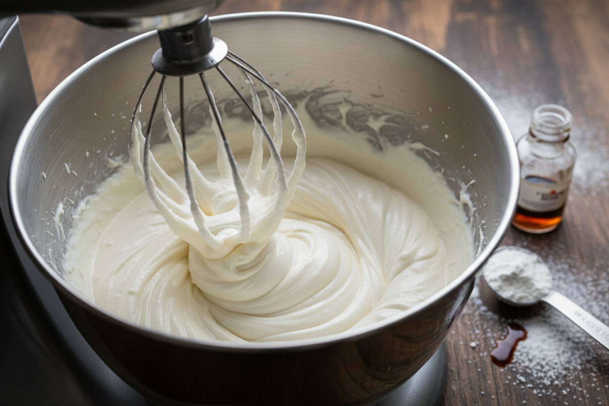 Red White and Blue Cheesecake Salad preparation step 1