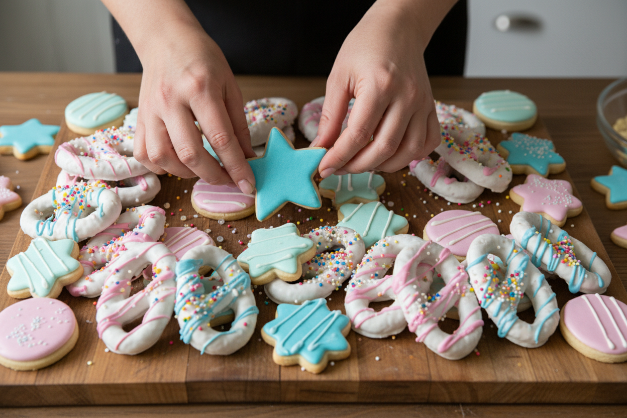 Red, White, and Blue Candy Platter preparation step 1
