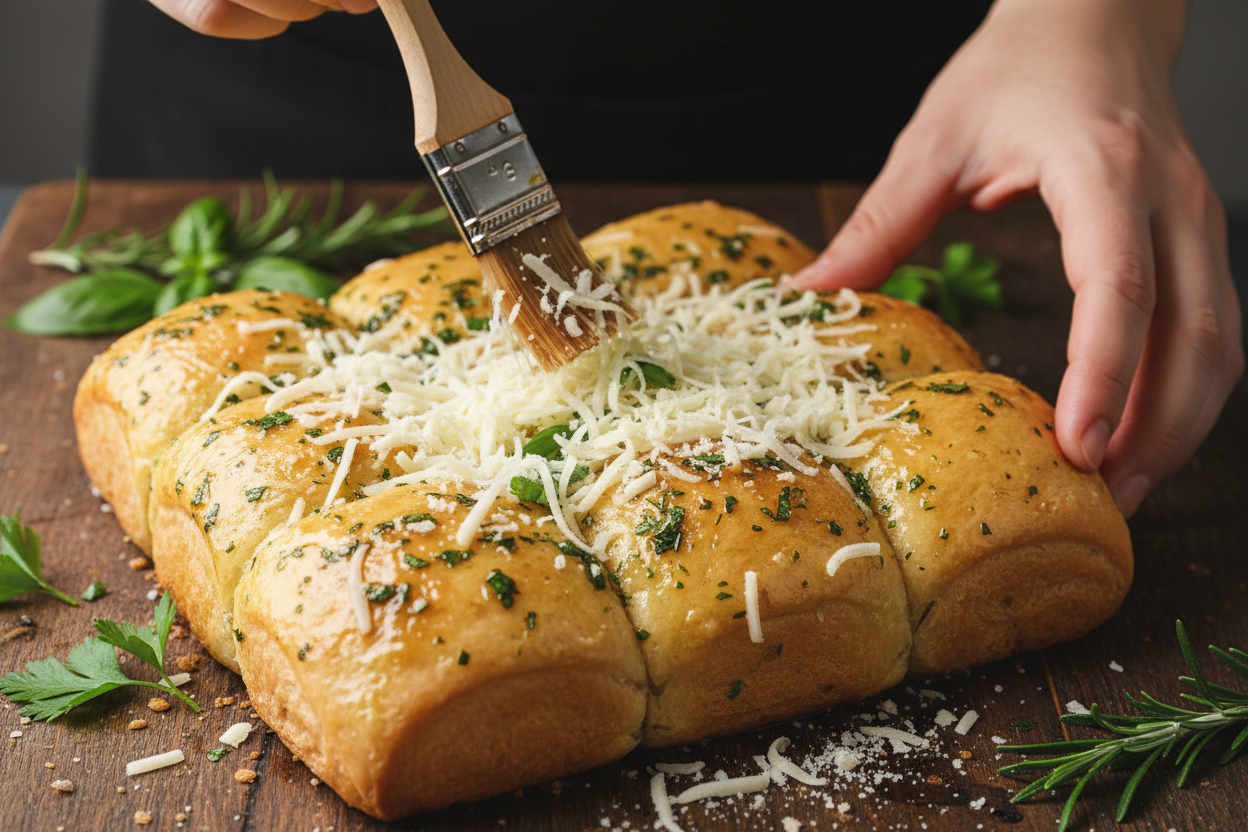 Rosemary Garlic Pull Apart Bread preparation step 1