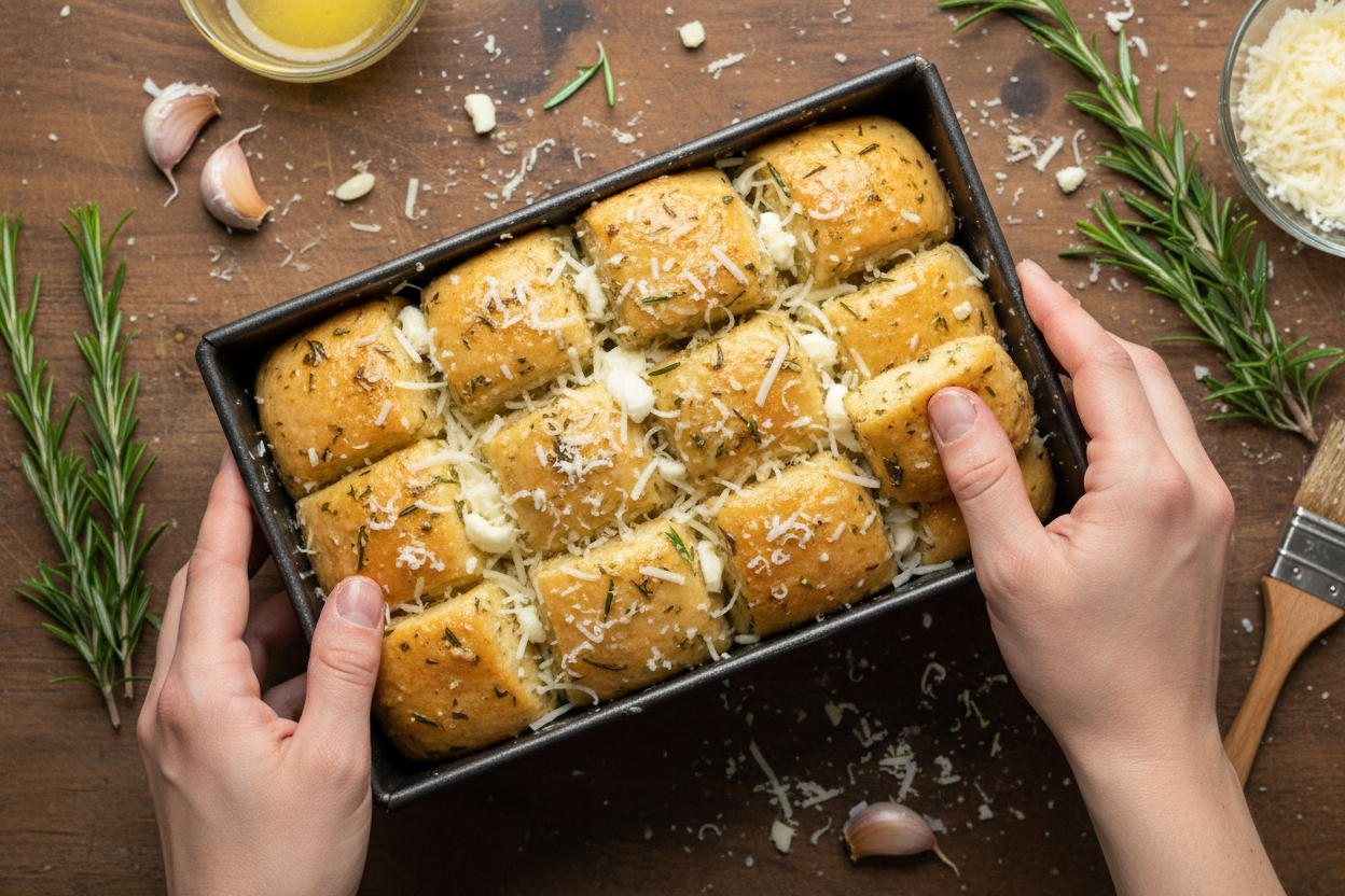 Rosemary Garlic Pull Apart Bread preparation step 2