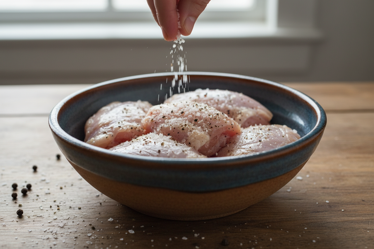 Skillet Bang Bang Chicken Thighs preparation step 1