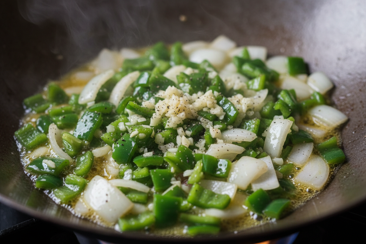 Teriyaki Steak Bites With Green Pepper And Onion preparation step 2