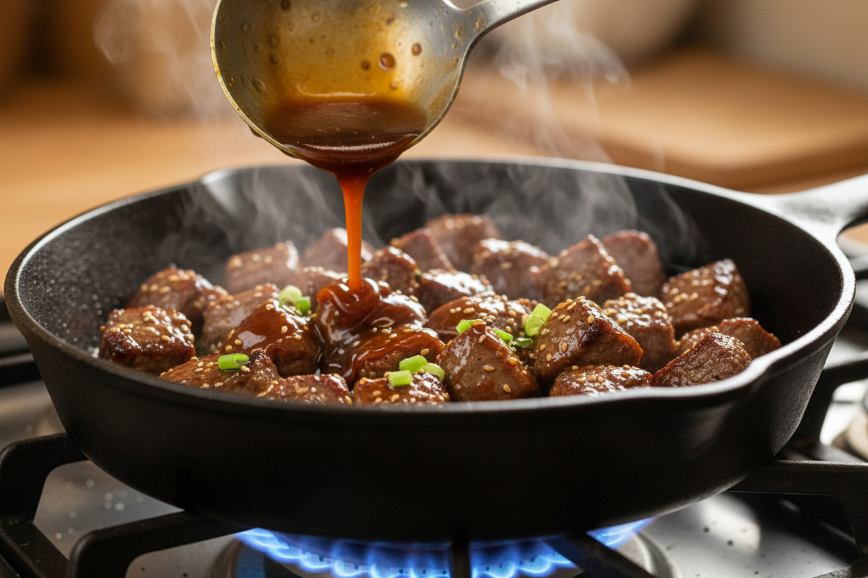Teriyaki Steak Bites preparation step 2