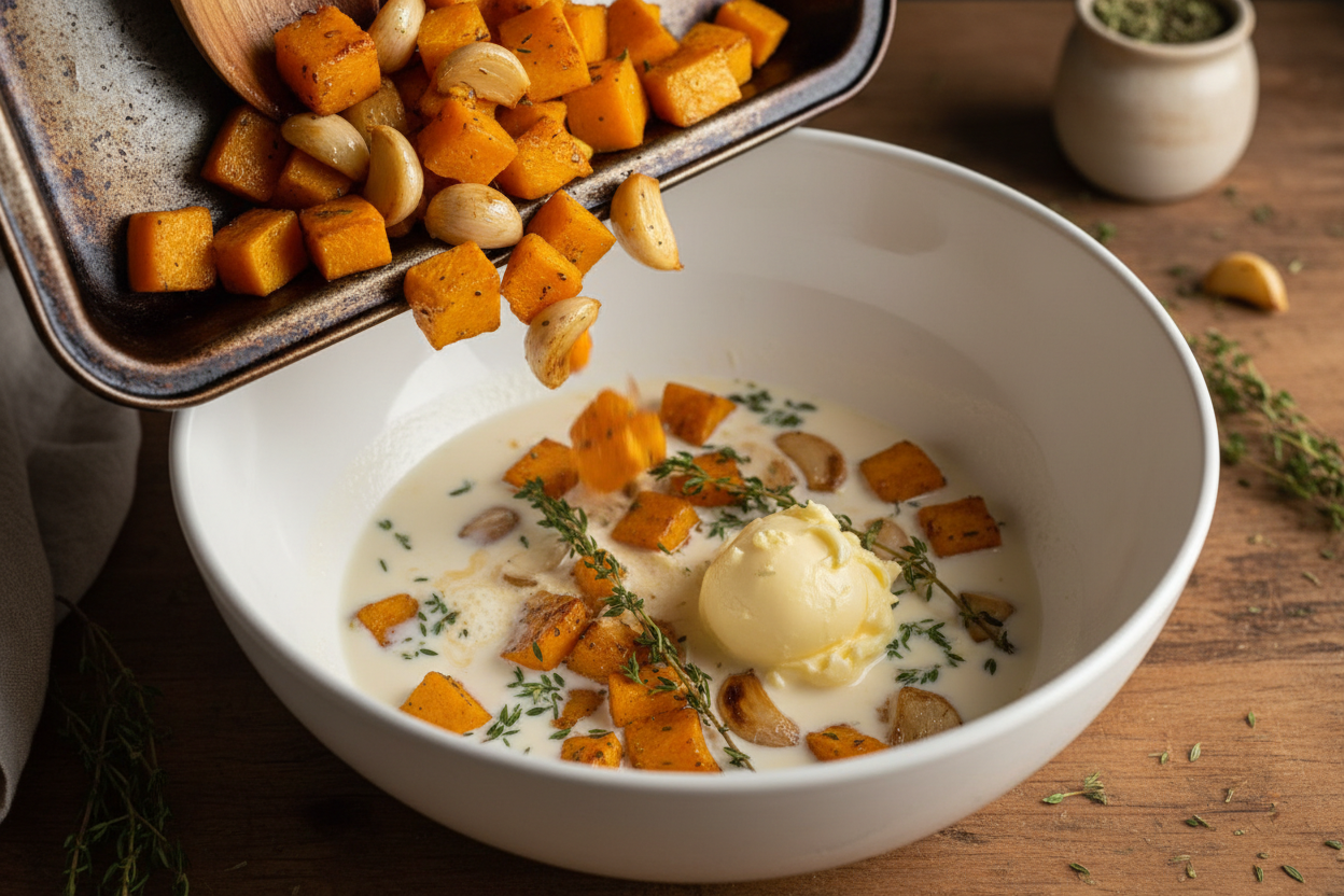 The BEST Mashed Butternut Squash preparation step 2