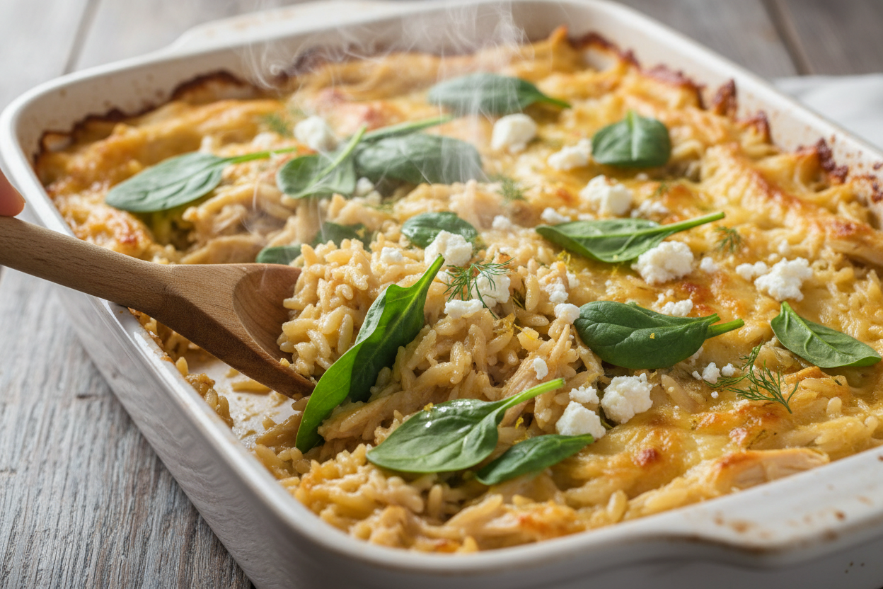 Tuscan Orzo Chicken Bake preparation step 2