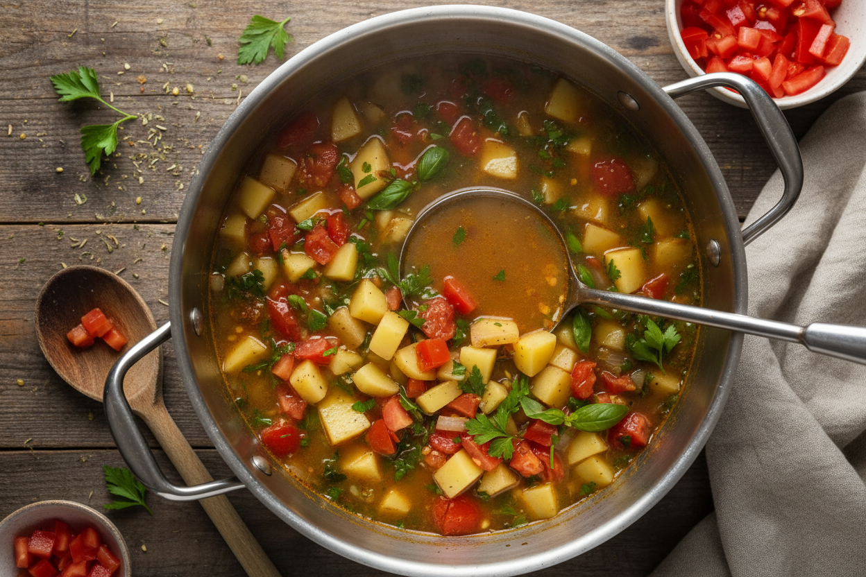 Vegetable Soup Recipe preparation step 2