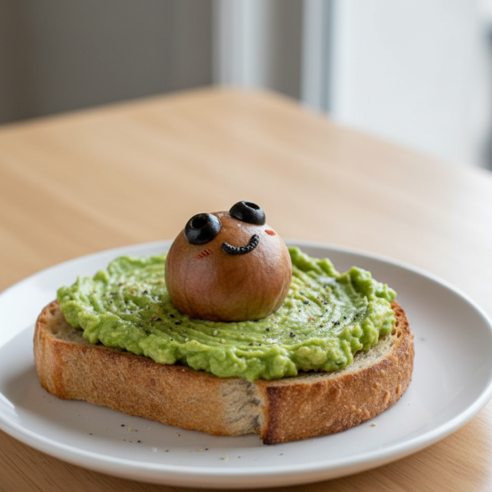 Healthy & Cute Character Breakfast: Mashed Avocado Recipe