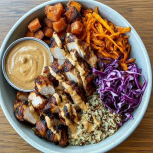 High Protein BBQ Chicken and Sweet Potato Meal Prep Bowls