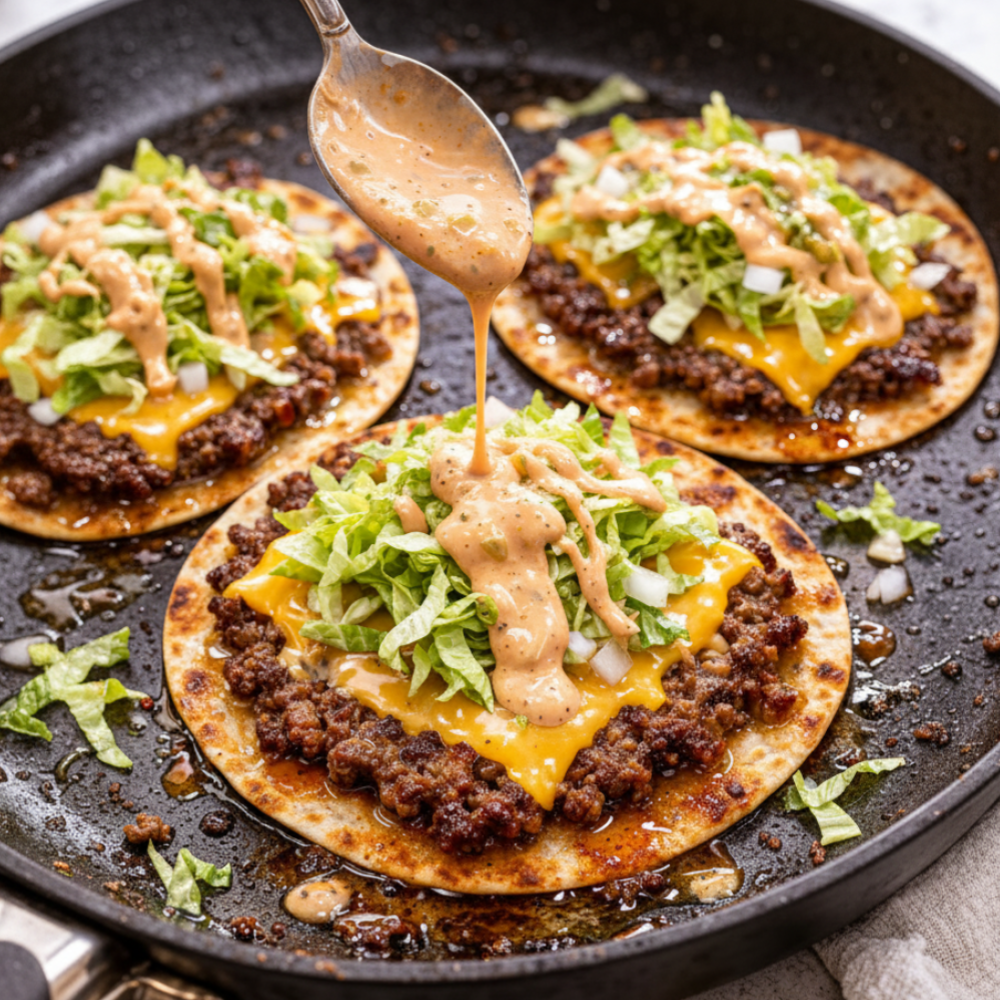 Crispy Big Mac Smash Burger Tacos Recipe
