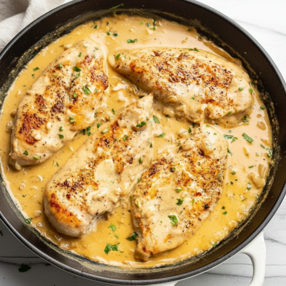 Easy Boursin Chicken Recipe (Creamy Pan-Seared Skillet)