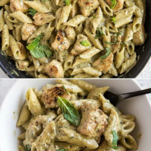 30-Minute Creamy Basil Poultry Penne Recipe