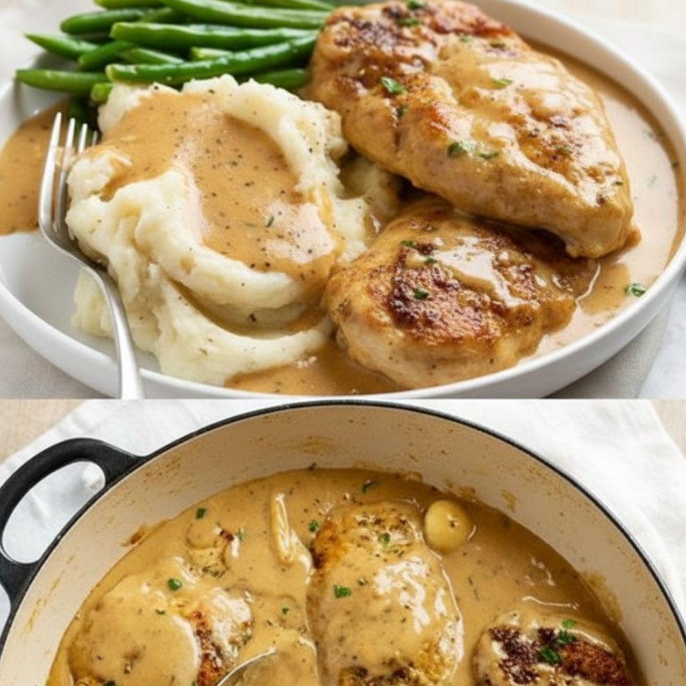 Easy Creamy Garlic Chicken Skillet Recipe