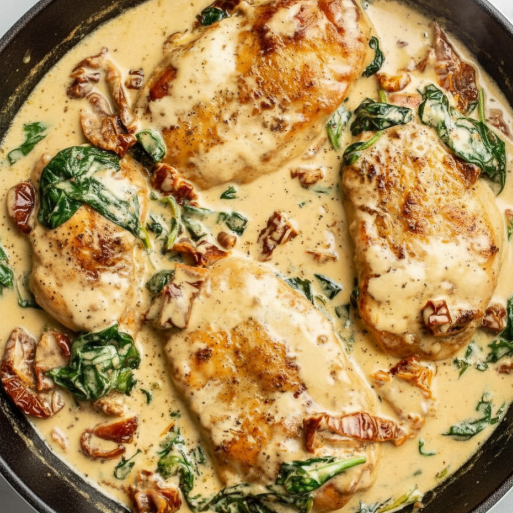 30-Minute Creamy Tuscan Chicken Skillet Recipe