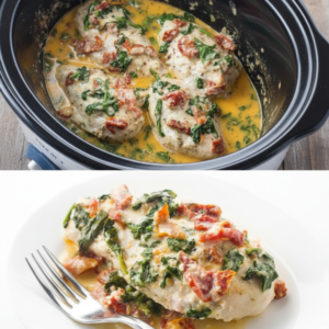 Easy Creamy Tuscan Garlic Chicken (Slow Cooker & Keto)