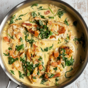 Easy Creamy Tuscan Garlic Chicken Recipe (One Skillet)