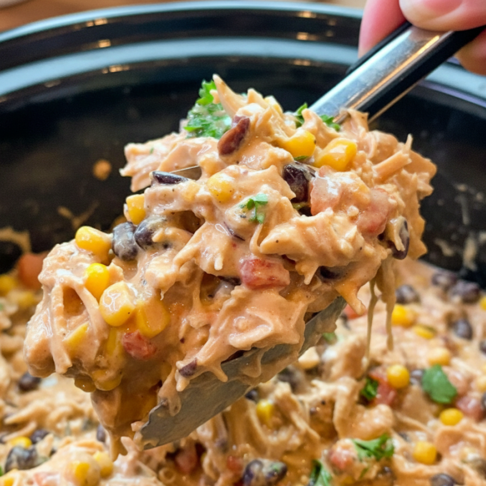 Creamy Slow Cooker Southwestern Shredded Chicken Recipe