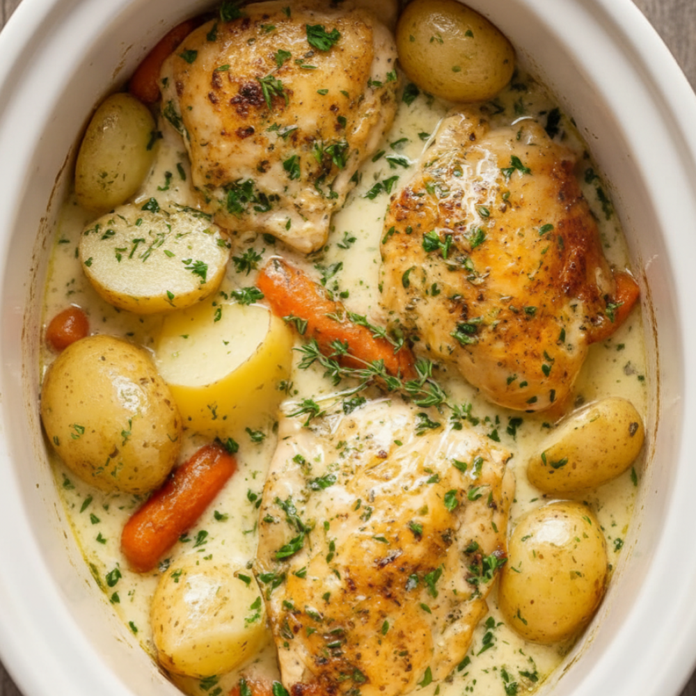 Crockpot Garlic Butter Chicken: Easy Slow Cooker Stew
