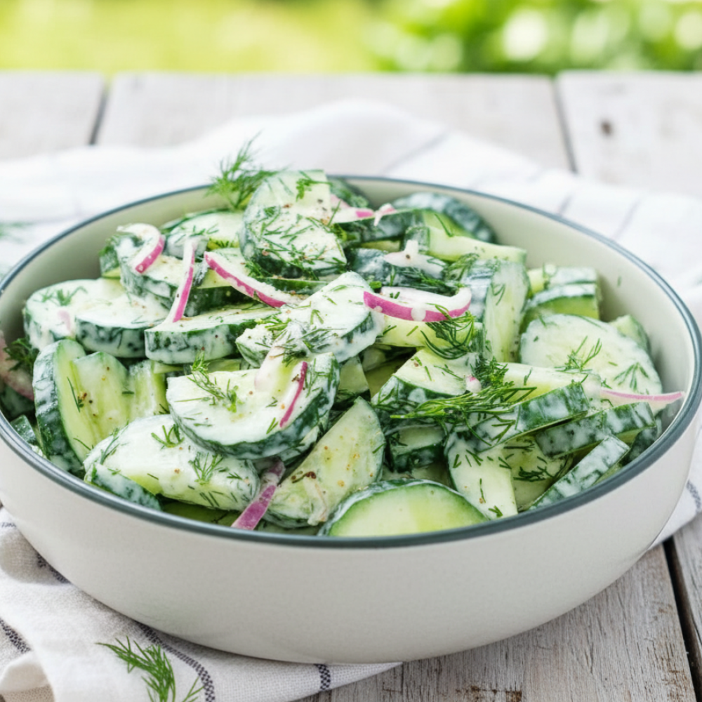 Creamy Cucumber Dill Salad Recipe: Refreshing Summer Side
