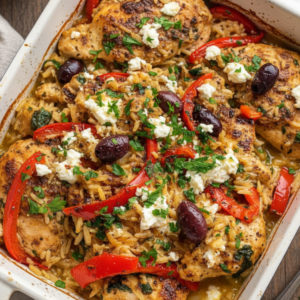 Healthy Mediterranean Chicken Bake: Easy Family Dinner