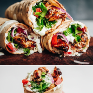 Homemade Grilled Chicken Wraps with Fresh Tzatziki