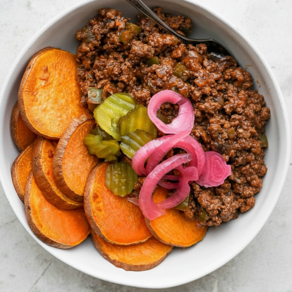 Paleo & Whole30 Sloppy Joe Bowls with Sweet Potatoes