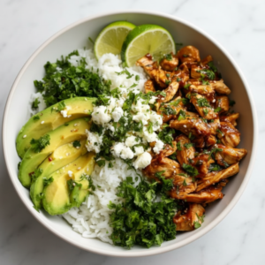 High-Protein Honey Lime Chicken Avocado Rice Bowl Recipe