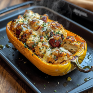 Honey Roasted Butternut Squash Stuffed with Chicken Recipe