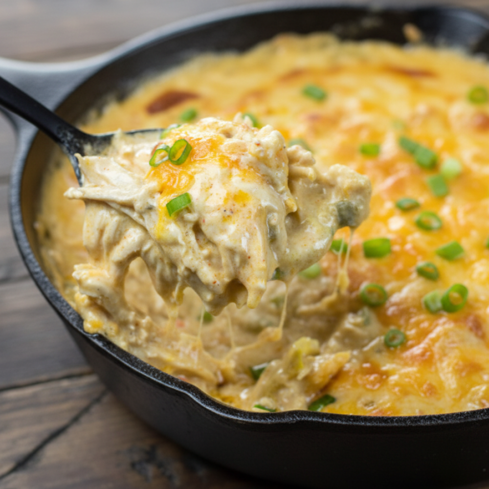 Easy One Pan Low Carb Green Chili Chicken Casserole