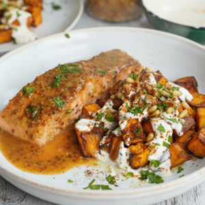 Maple Dijon Salmon Sweet Potatoes: Quick Dinner
